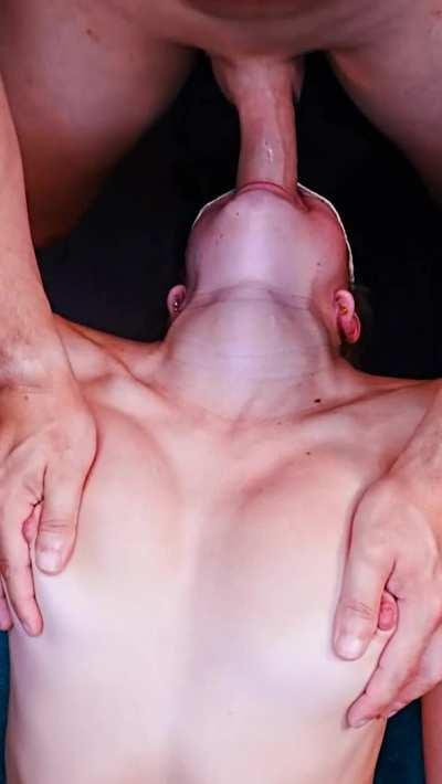 Deepthroat Slut taking a hard dick