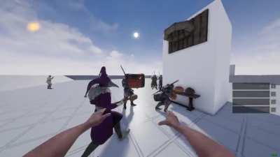 taking a look at new stuff in the combat test. I demonstrate, explosive barrels!