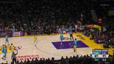 [Highlight] Malik Monk's prayer is answered as a broken Lakers play is capped off with a half court three.