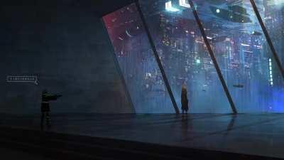 just finished this sci-fi/cyberpunk wallpaper. Link in comments