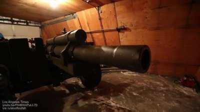 Howitzer, 105mm artillery gun, used by ski patrol to clear avalanche hazards