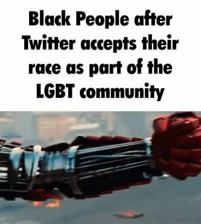 I just assume that’s what the brown and black in the gay flag stands for