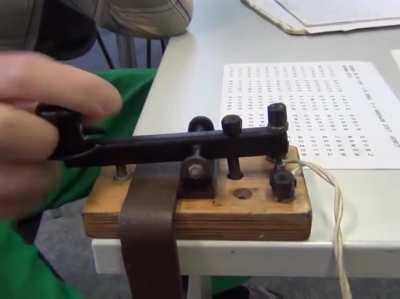 High speed morse code telegraphy.