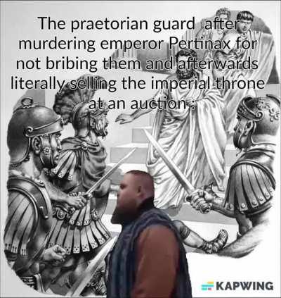 The praetorian guard once again does its thing