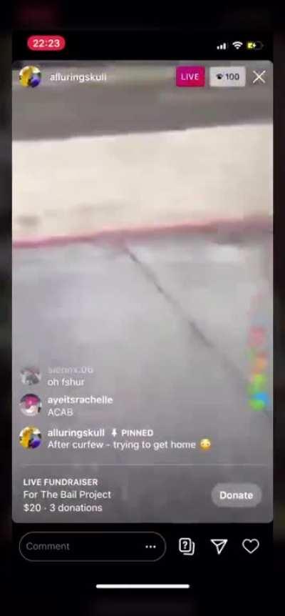 Guy arrested in LA walking home. Police can be heard on radio telling officers to arrest everyone they see.