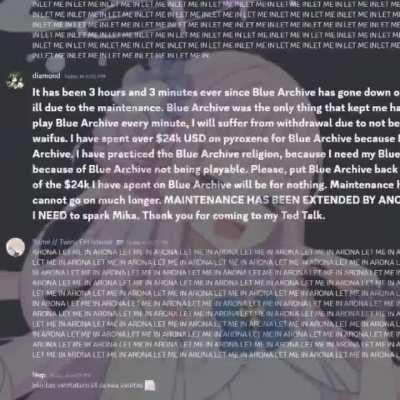 Nothing happened in the Blue Archive Global Discord server on July 25, 2023 10:00 AM (UTC)