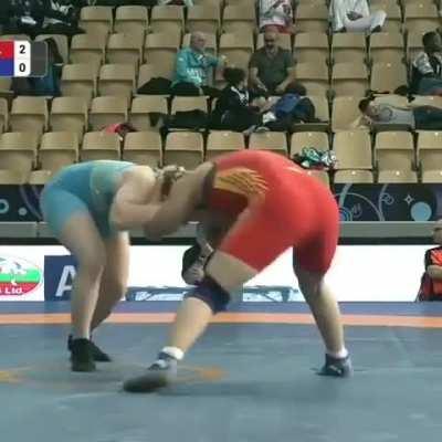China Vs Ukraine Woman's Wrestling 