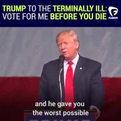 Asking votes from terminally ill people