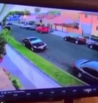 Idiot crashes going like 100