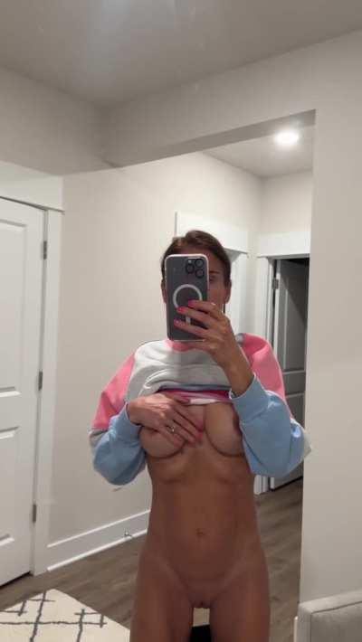 I look adorable in sweats and HOT AF nude