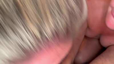 After her husband filled my mouth with cum, I gave her some to swallow! 