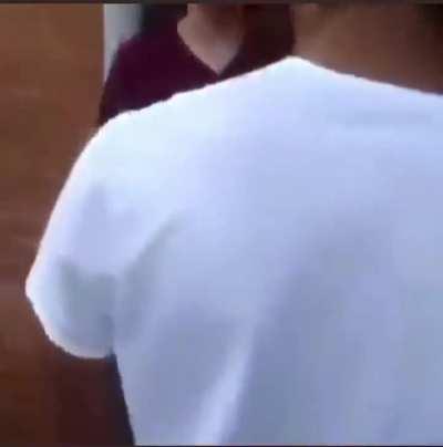 Loser was bullying the new student for not speaking English and got jumped