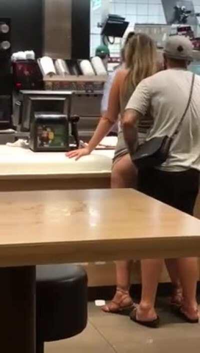 Fucking At McDonald's Counter While Ordering