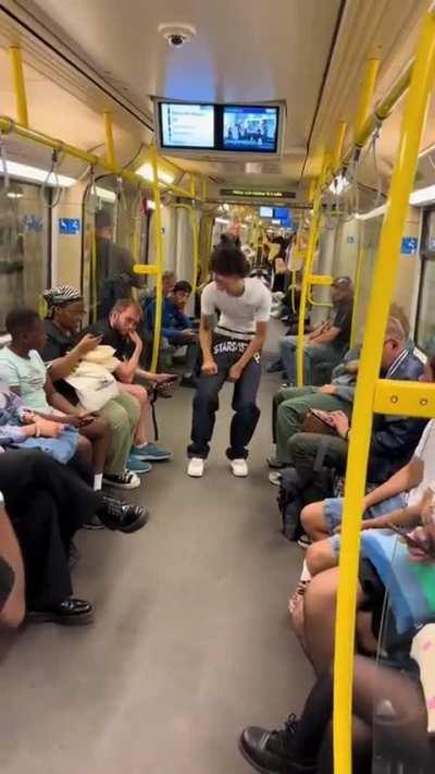 Your average Broccoli-head on the subway