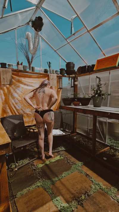 Daddy got the misters hooked up for my plants. I had other ideas...