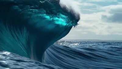 The absolute beauty and raw power of the ocean in one Gif.