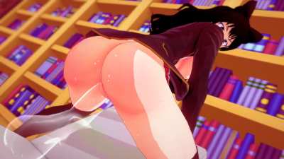 Even the library at Beacon has some guests, though they are a bit shy to show the rest of themselves; hopefully she's not caught for being too loud.