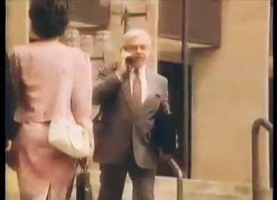 Radio Shack advertising one of the first mobile phones in 1989