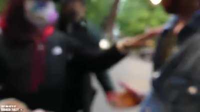 A pack of thugs just kicked this man's teeth out in Portland, let's make these scumbags go viral