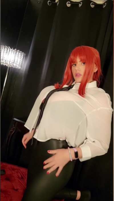 Even in a button down blouse…