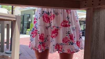 Wanna see what's under my skirt?