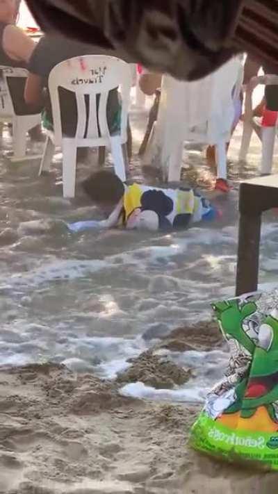 Taking a little nap on the beach