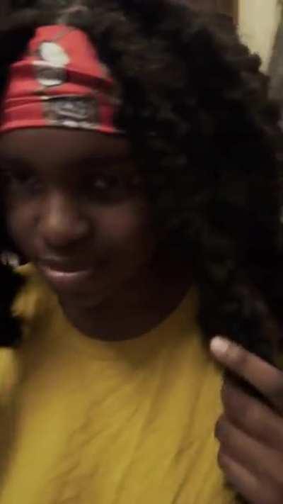 My first time doing fairy locs 🧚🏾‍♀️ on my little sister! How did I do?