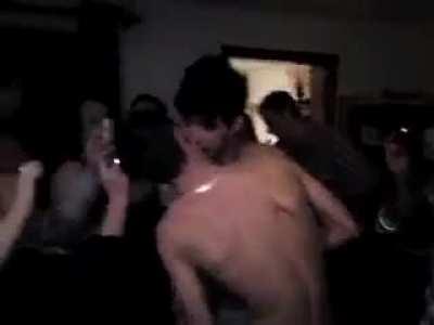 Who won at this game of gay chicken? You decide