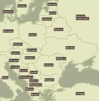 Just replayed after awhile and remembered how much I love the style so, a map of Eastern Europe in the papers please style.
