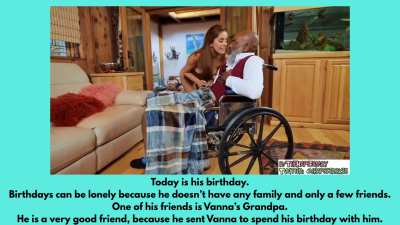 Vanna’s grandpa gives her to his buddy for his birthday