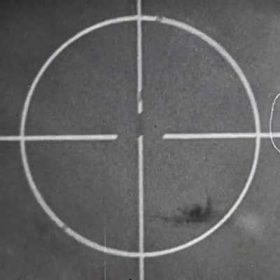 Soviet Il-2 Sturmovik under fire from a Luftwaffe fighter at low level over the Eastern Front circa late 1944