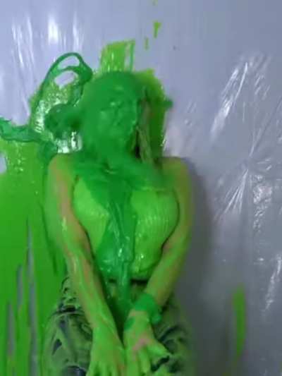 Several women suffering a very thick gunging