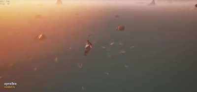 Using the portable cannon while chasing and heading NW is magical