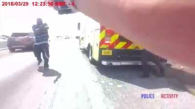 Man steals taser from police officer