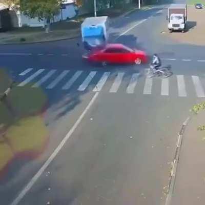 The crossroad doesn’t even have any stop signs