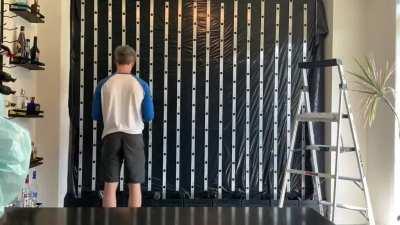 Time lapse of the living wall installed on the recessed wall of our kitchen yesterday.. my partner’s (AMAZING) idea.