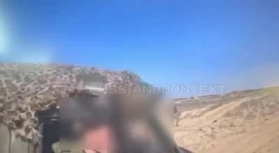 Ukrainian FPV drone hits a Russian Bukhanka van and immediate aftermath from Russian perspective with English subtitles (Kherson Oblast, May 2024)