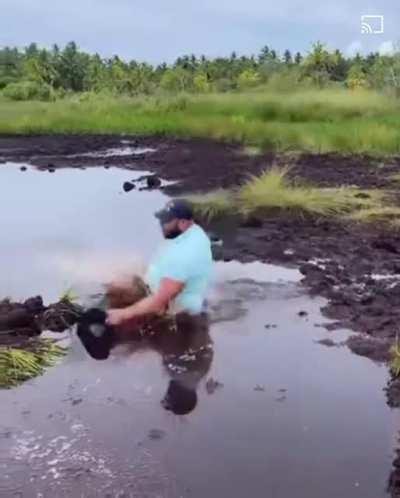 Stepping in a puddle