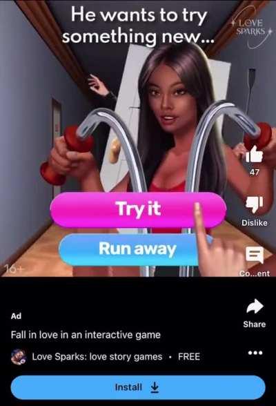 Weird mobile game ad
