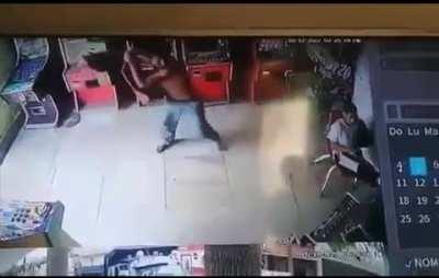 Mentally Sick Man Slams Chair into Kid’s Head