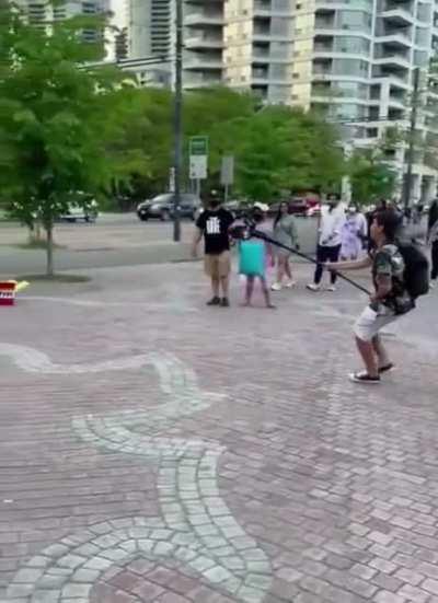 Either the mount couldn't support the weight or he lowered the camera too fast, or both. Either way, that's a lot of money down the drain.