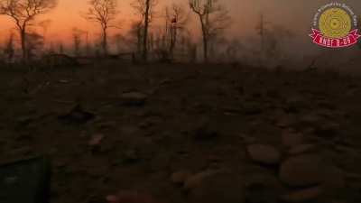 Karenni Nationalities Defense Force 9th Battalion attacking a Myanmar Army base camp in Bawlakhe Town, Kayah State, Myanmar.