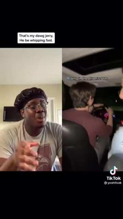 Jerry in the driver’s seat