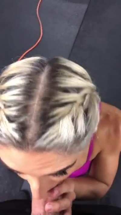 Abella Danger Fluffing Jmac Before Shooting For Brazzers