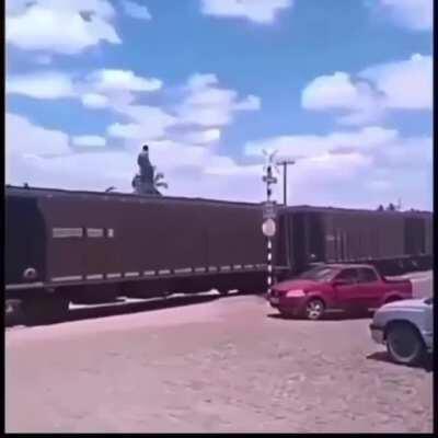 That’s one way to get to the back of the train.