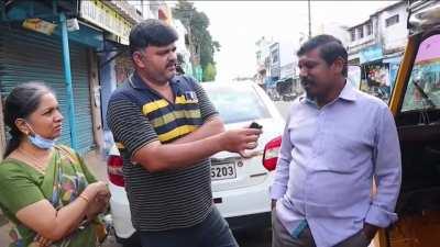 Since the police and mainstream media don't really care, a common man lamenting about excessive sand mining to a food vlogger.....Pathetic state.