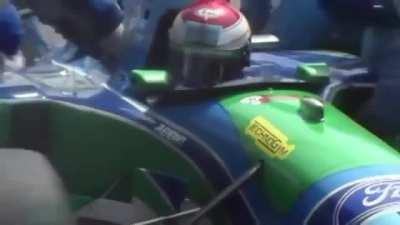 F1 pit stops, even in the 90s, were amazing feats of coordination and precision