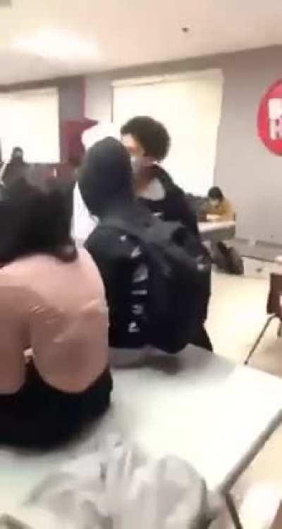 the one who got slammed had to go to the hospital.