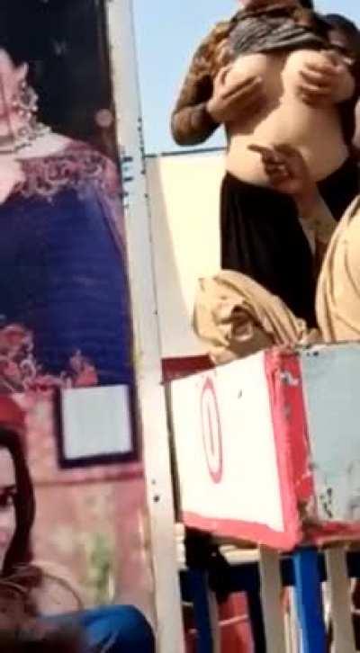 She's offering milk to him