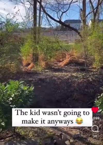 kid didn’t have a chance 😂